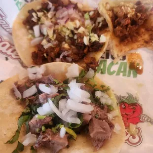 Tacos Al Pastor and Lengua... so good!
