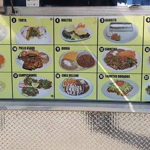 a food truck menu