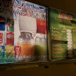 a display of drinks
