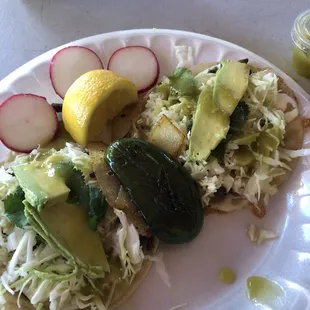 Carne asada with avocado and grilled onions