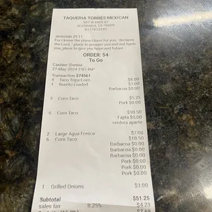 Bogus receipt