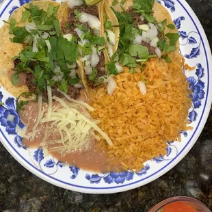 Barbacoa Taco plate