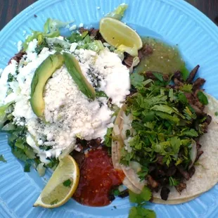 Sopes &amp; taco - perfectly prepared.