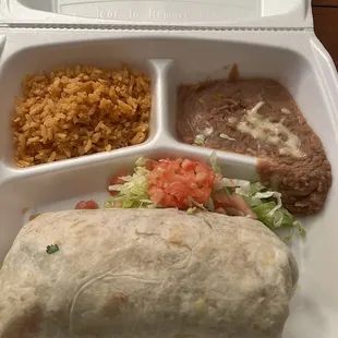 Chicken Burrito Dinner with Everything