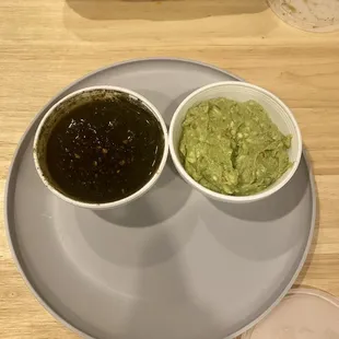 Salsa Negra and Guacamole