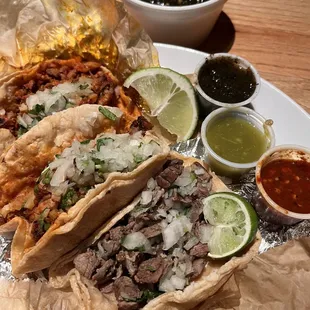 Extra Salsa Negra, Al Pastor Tacos &amp; Carne Asada Taco