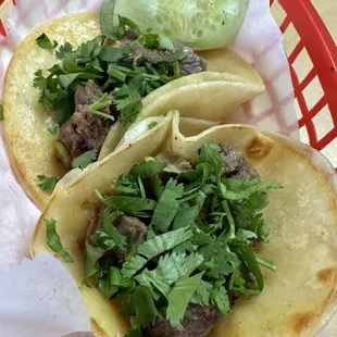 Lengua tacos (no onion) - $3/each