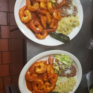 Camarones a la diabla  Shrimp in hot sause(a la diabla)