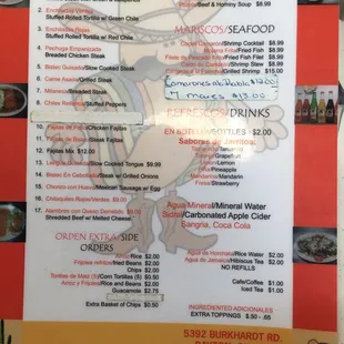 What a wonderful menu. The smell inside makes my mouth water! This establishment comes highly recommended from a friend!