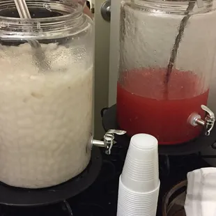 Horchata and water melon juice