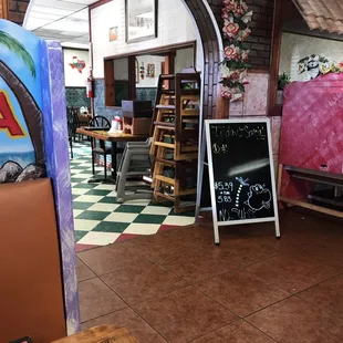 the interior of a taqueria