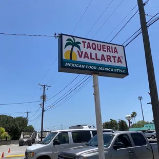 sign for taqueria vallarta