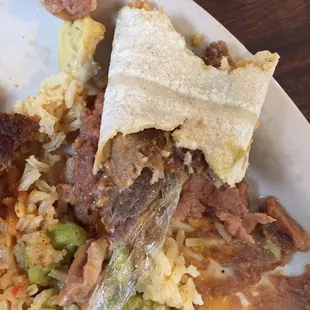 The plastic I found towards the end of my taco.