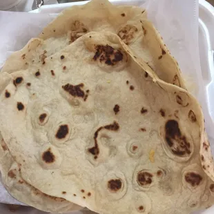 Delicious flour tortillas made fresh in house!