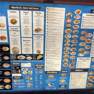 Drive thru menu