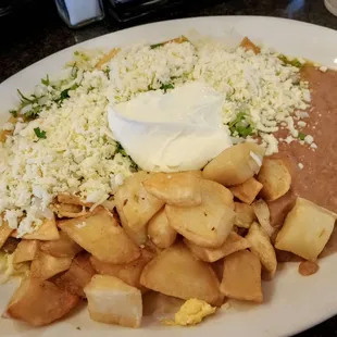 Chilaquiles Verde so dang good! Perfect Christmas Eve breakfast!