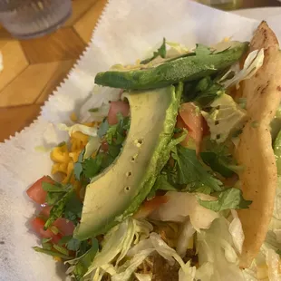 Added avocado to my puffy taco