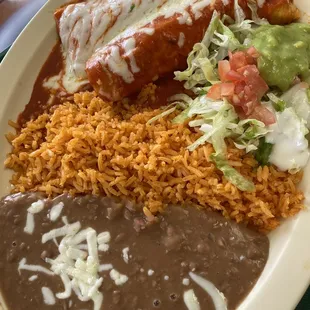 chicken enchilada plate