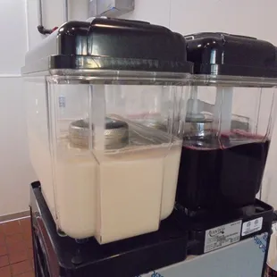 Coolers with horchata &amp; hibiscus drink!