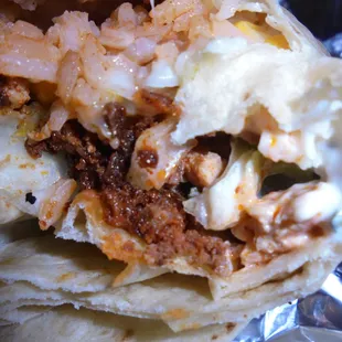 Burrito, close-up.