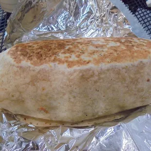 Burrito with chorizo &amp; chicken.