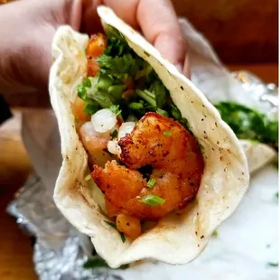 Shrimp taco.