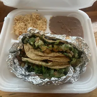 Taco Dinner With The Soy Steak, Tofu And Vegetable