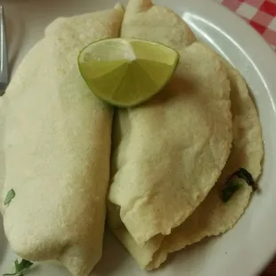Asada tacos with homemade tortilla