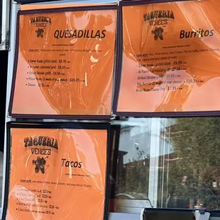 menus on a window
