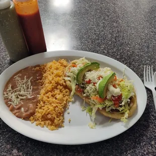 Carne asada huarache.