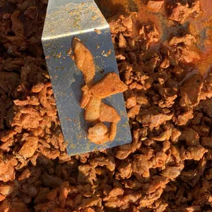 a spatula of meat