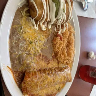 Enchilada and Tostada Combo Plate