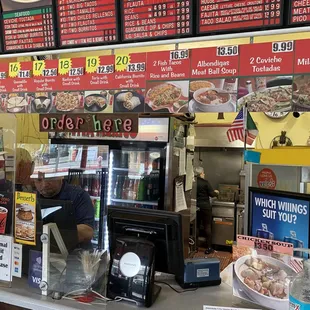 The owner working hard.