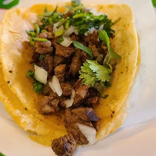 a taco on a plate