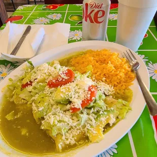 a plate of mexican food
