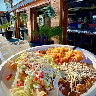 outside, tacos