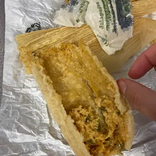 Rajas con Queso Tamale