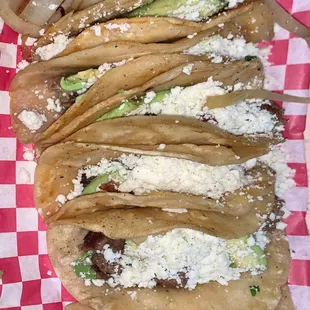 Tripa and bistec tacos.