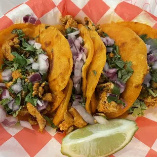 Chicken tacos no onion no cilantro