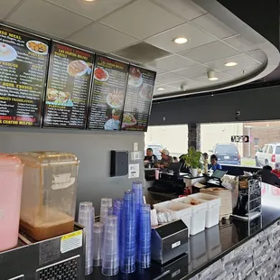 menus on the wall
