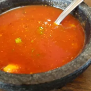 Tasty salsa with some heat
