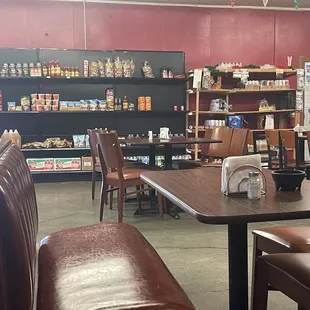 the inside of a taqueria