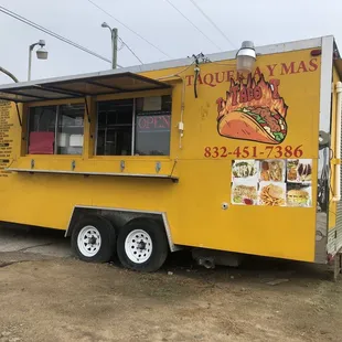a yellow food truck