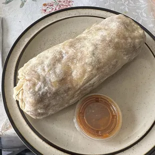 VIP Breakfast Burrito + Chilaquiles inside (they allowed my modification)