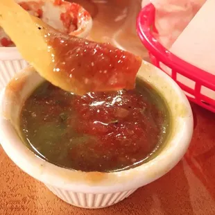 Salsa with hot sauce