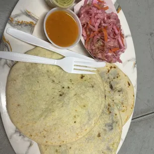 Bean &amp; cheese pupusas