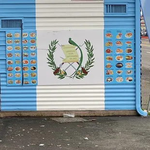 Menu next to entrance