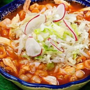 a bowl of chili and beans