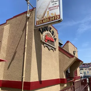 the front of the restaurant