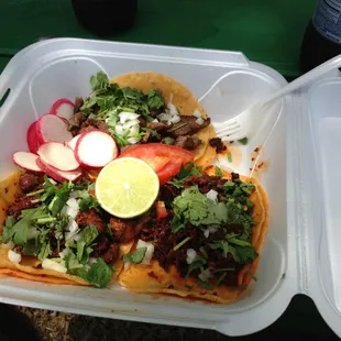 Three delicious tacos!